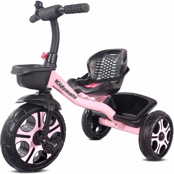 Kidsmate Ninja Plug N Play Kids/Baby Tricycle, Storage Basket, Cushion Seat, and Seat Belt for 12 Months to 48 Months Boys/Girls/Carrying Tricycle