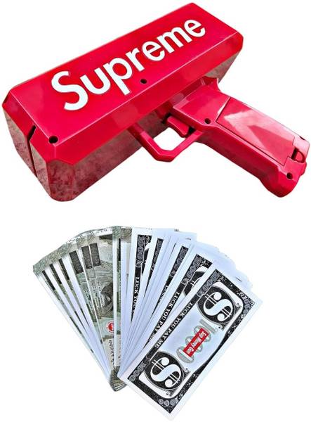 JAPSI Money Rain Gun Toy | Dollar Gun Machine | Red Cash Gun Machine Supreme Money Gun