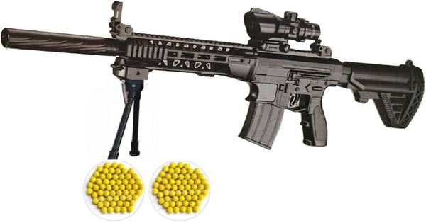 IndusBay 34 Inch M416 BB Toy Gun with 500 Pcs Plastic BB , working Scope & Aim Assist Guns & Darts
