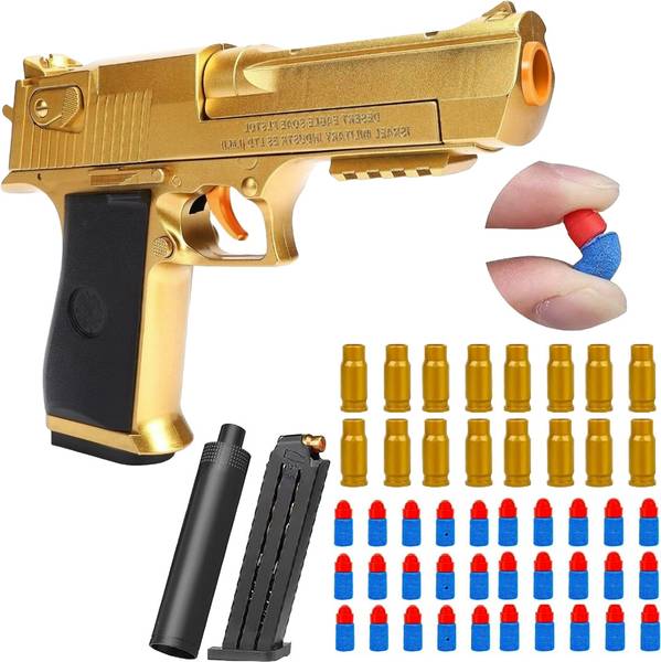 toypapa airsoft gun metal body pretend toy short gun| big gun desert eagle gun for kids Guns & Darts
