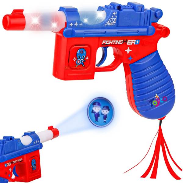 Toyco Projector Toy Gun with Realistic Sound Effect , Lights & Music for Kids Guns & Darts
