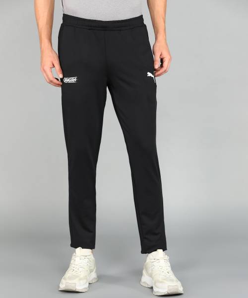PUMA Solid Men Black Track Pants Price History