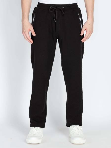 Status Quo Solid Men Black Track Pants