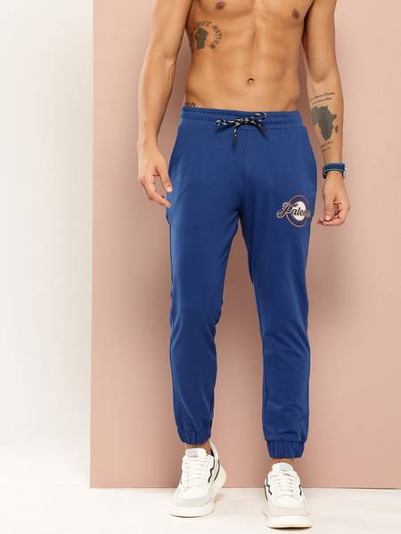 HARVARD Solid Men Blue Track Pants