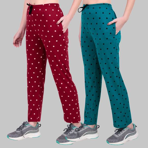 JECKWARD Polka Print Women Multicolor Track Pants