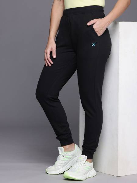 HRX by Hrithik Roshan Solid Women Black Track Pants