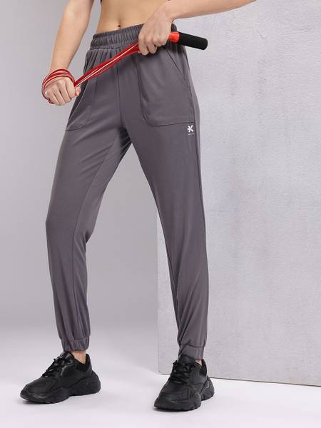 HRX by Hrithik Roshan Solid Women Grey Track Pants