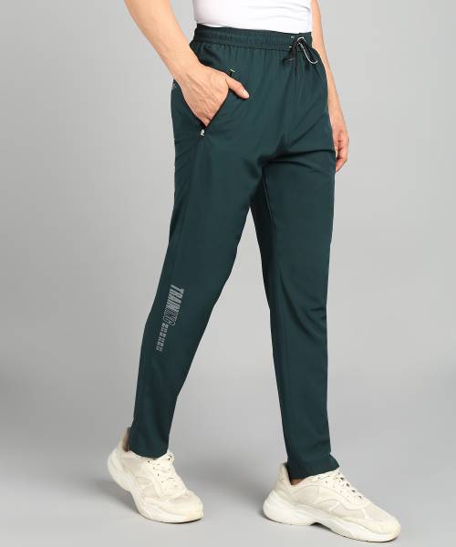 GNOCKFACE Solid Men Dark Green Track Pants