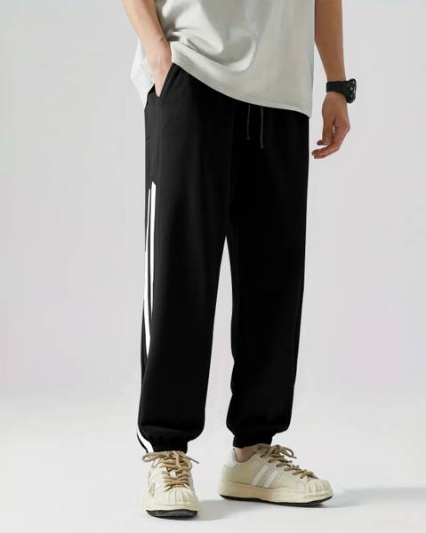 EyeBogler Solid Men Black Track Pants