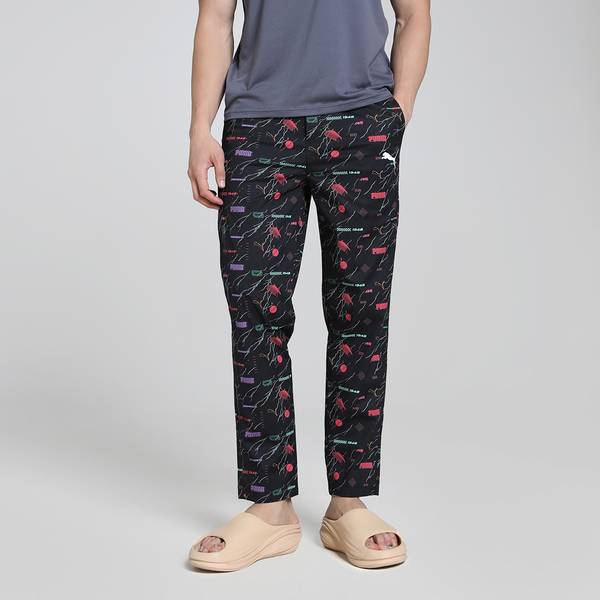 PUMA Printed Men Black Track Pants