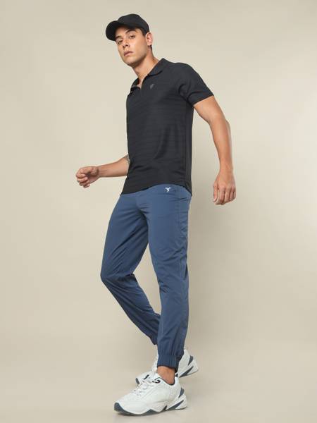 TECHNOSPORT Solid Men Blue Track Pants