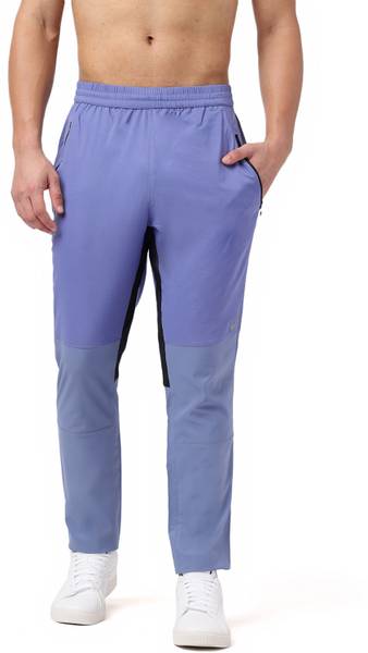 Asics Solid Men Blue Track Pants
