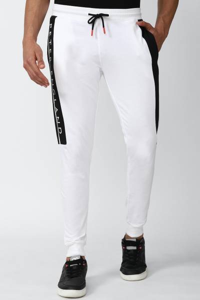 PETER ENGLAND Printed Men White Track Pants