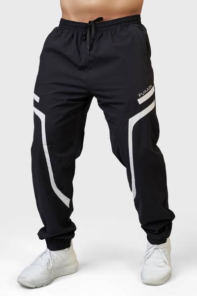 FuaarK Striped Men Black Track Pants