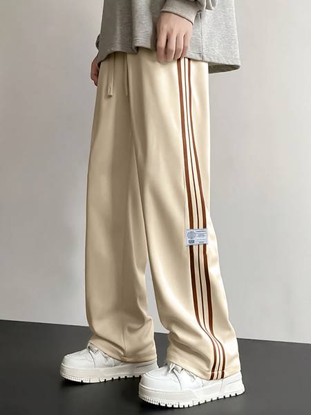 MANIAC Colorblock Men Beige Track Pants