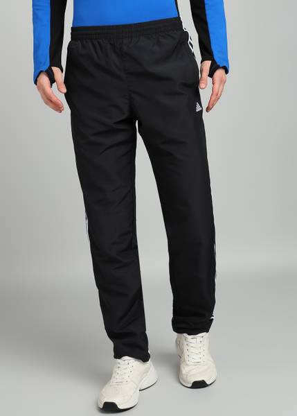 ADIDAS Solid Men Black Track Pants Price History
