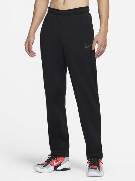 Nike solid men store black track pants