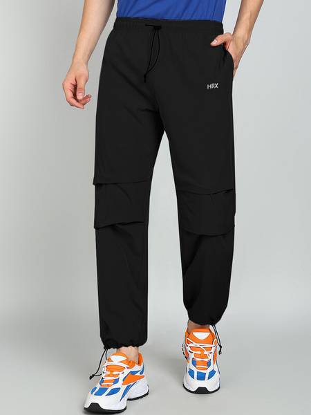 HRX by Hrithik Roshan Solid Men Black Track Pants