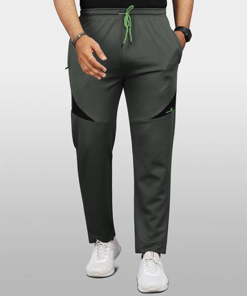 VeBNoR Solid Men Green Track Pants