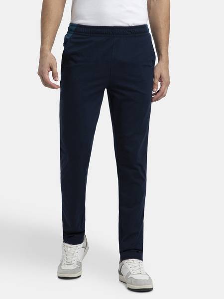 JOCKEY AM75 Super Combed Cotton Rich Solid Men Dark Blue Track Pants