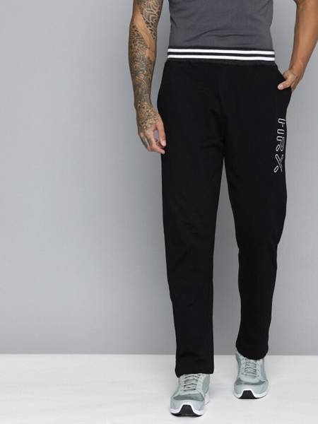 HRX by Hrithik Roshan Printed Men Black Track Pants