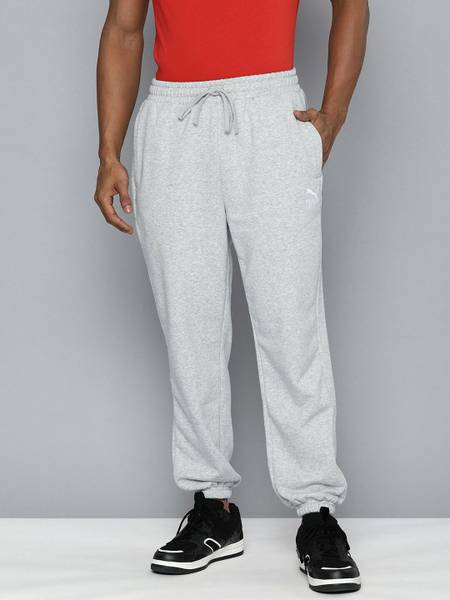 PUMA Solid Men Grey Track Pants