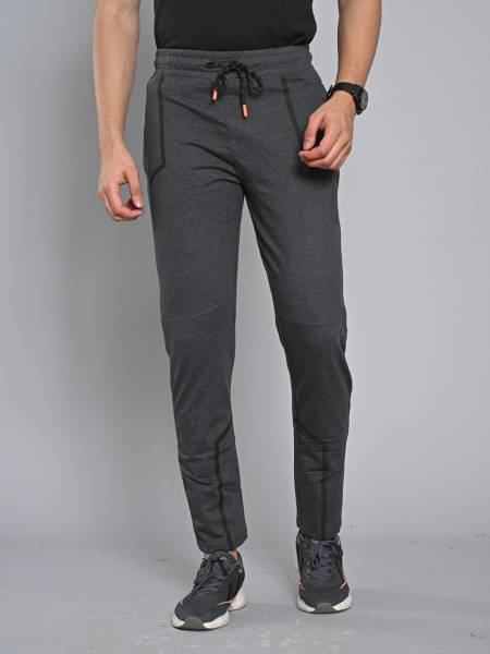 KILLER Geometric Print Men Grey Track Pants