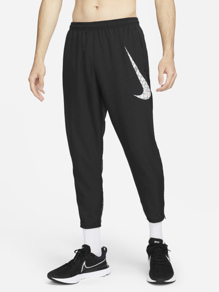 nike solid men black track pants