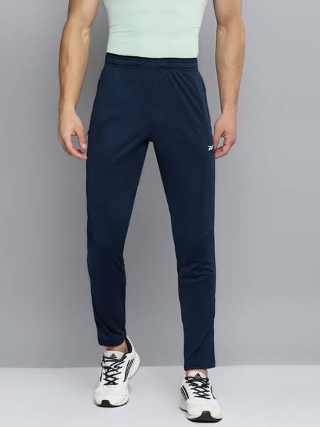 REEBOK Solid Men Dark Blue Track Pants Price History