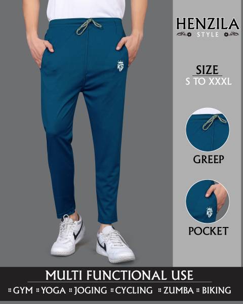 Fruzis Fashion Solid Men Blue Track Pants