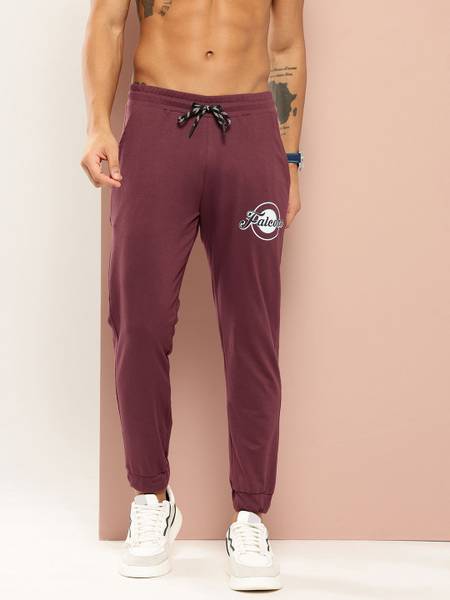 HARVARD Solid Men Maroon Track Pants