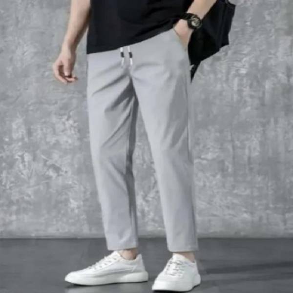 DESIGN DEMO Solid Men Grey Track Pants