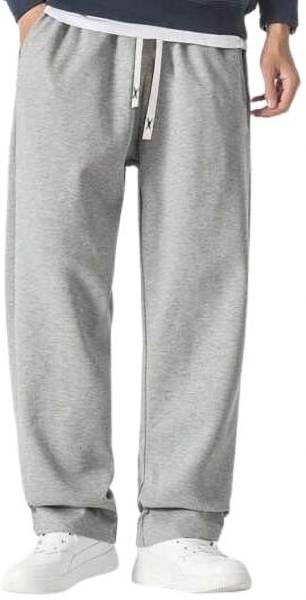 COMFORTABLY DUMB Solid Men Silver Track Pants