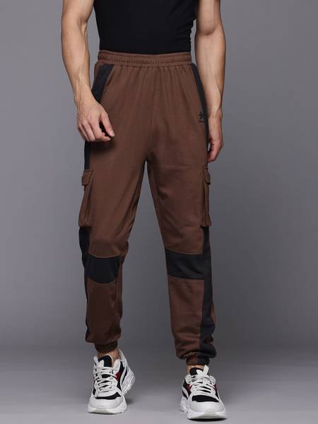 HRX by Hrithik Roshan Colorblock Men Brown Track Pants