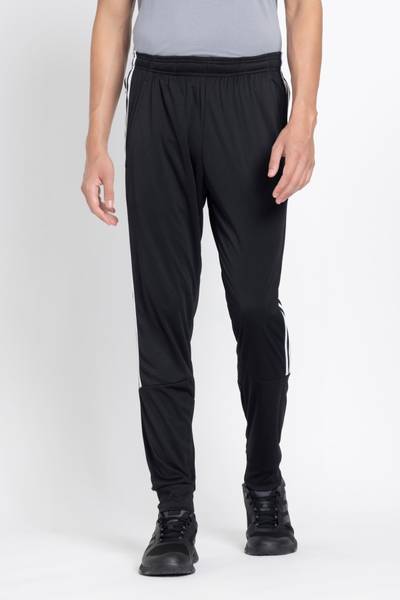 ADIDAS Striped Men Black Track Pants