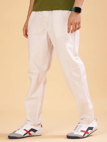 V-MART Solid Men Beige Track Pants