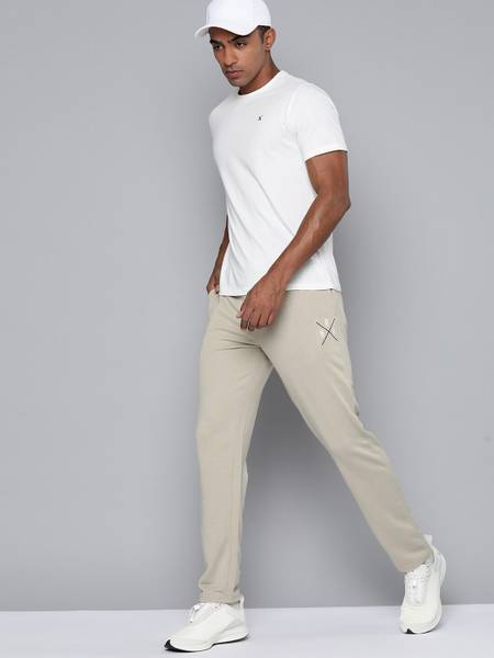 HRX by Hrithik Roshan Solid Men Beige Track Pants