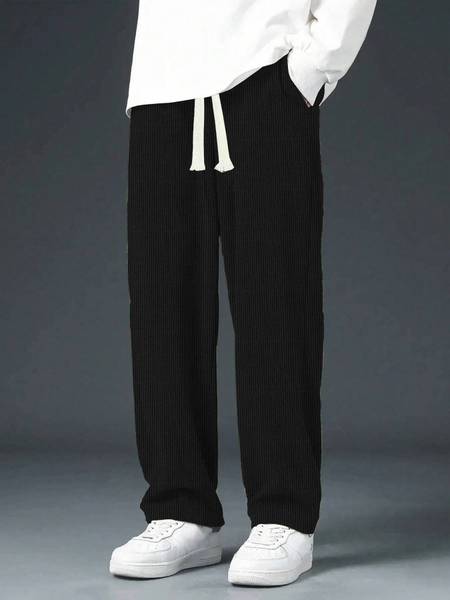 KAJARU Solid Men Black Track Pants