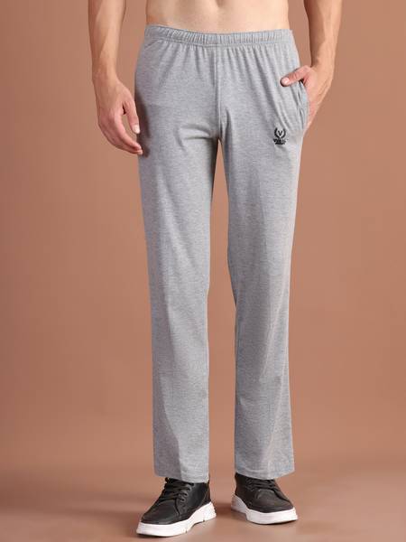 MACK JONNEY Solid Men Silver Track Pants