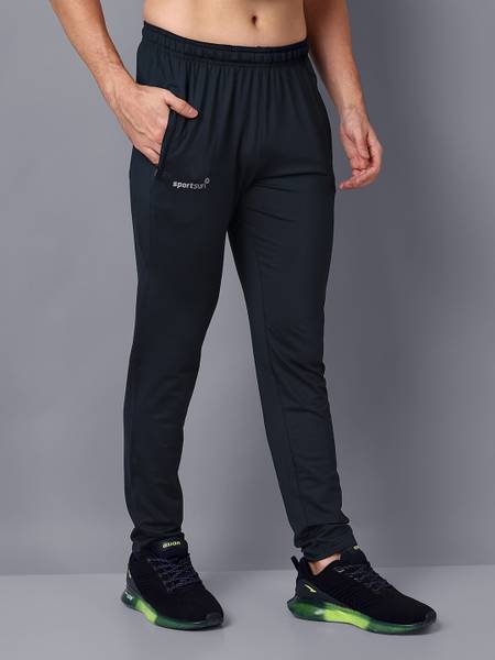 Sport Sun Solid Men Dark Blue Track Pants Price History