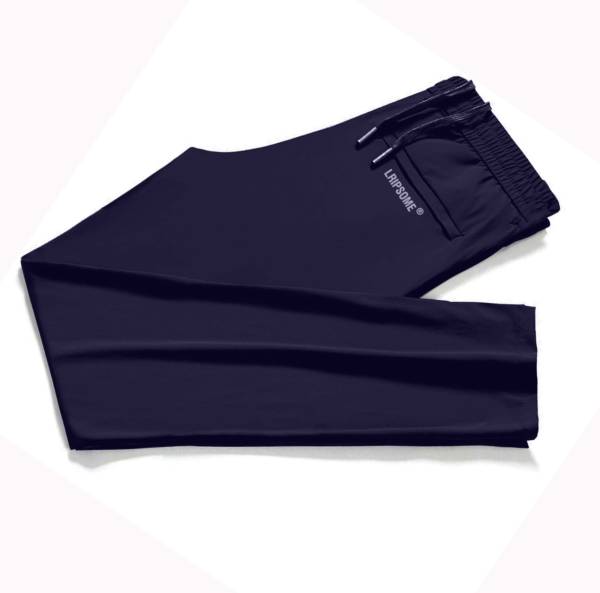 Lripsome Solid Men Dark Blue Track Pants