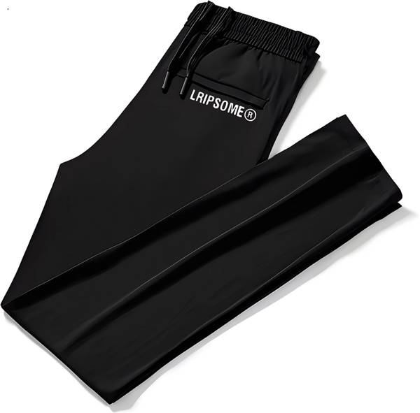 Lripsome Solid Men Black Track Pants