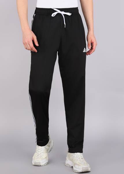 ADIDAS Graphic Print Men Black Track Pants