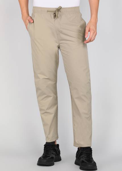 Fort Collins Solid Men Beige Track Pants