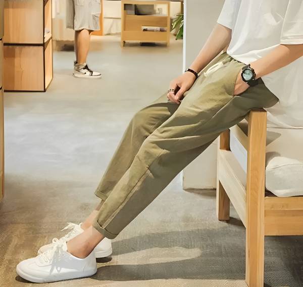 clickwell Solid Men Olive Track Pants