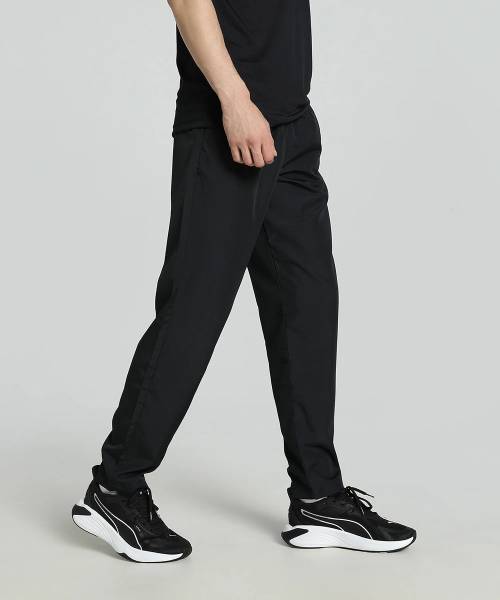 PUMA Solid, Printed Men Black Track Pants