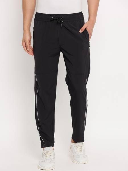 DUKE Solid Men Black Track Pants
