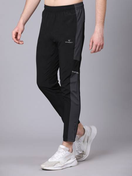 DPassion Solid Men Black Track Pants