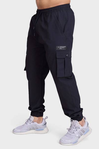 FuaarK Solid Men Black Track Pants