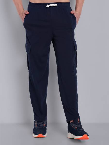 Go Devil Printed Men Dark Blue Track Pants